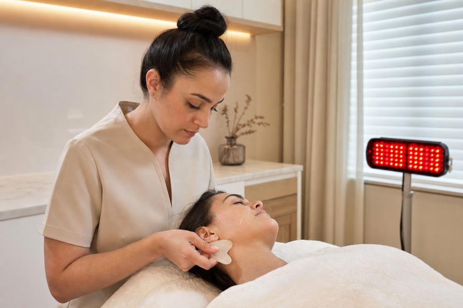 Acupuncture facial with lymphatic gua sha at K Wellness NYC