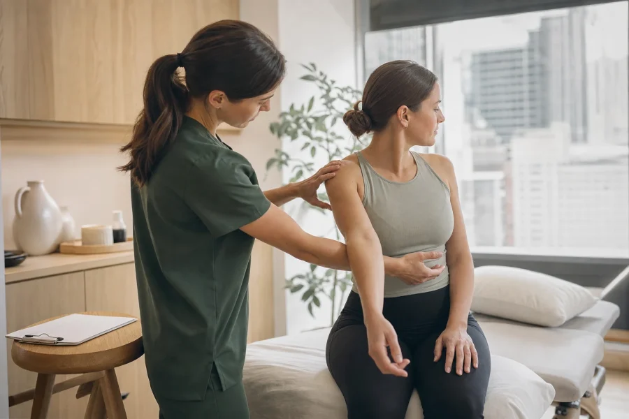 Physical therapy initial evaluation at K Wellness NYC