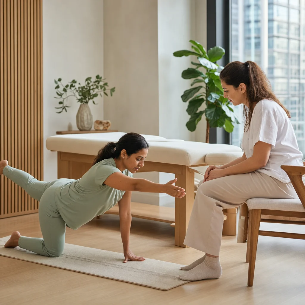 Home-program coaching during a physical therapy follow-up