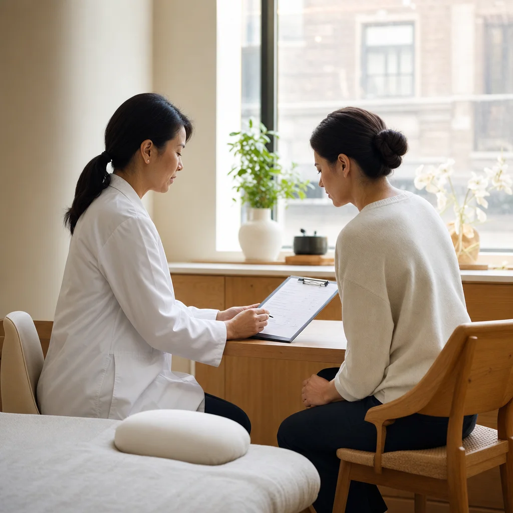Initial evaluation plan review before physical therapy