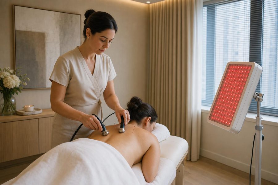 Microcurrent with constitutional acupuncture and LED at K Wellness NYC