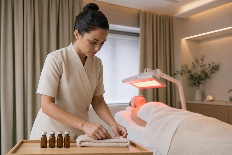 Four-session microneedling with acupuncture and LED at K Wellness NYC