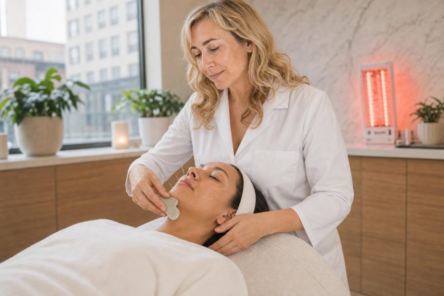 Acupuncture Facial Rejuvenation with Lymphatic Gua Sha at K Wellness NYC