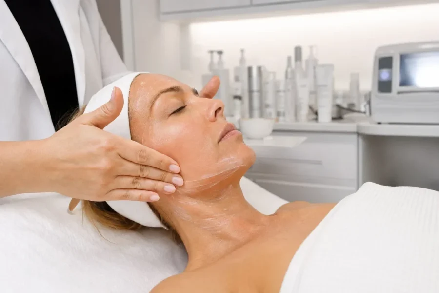 K Wellness facial treatment scene