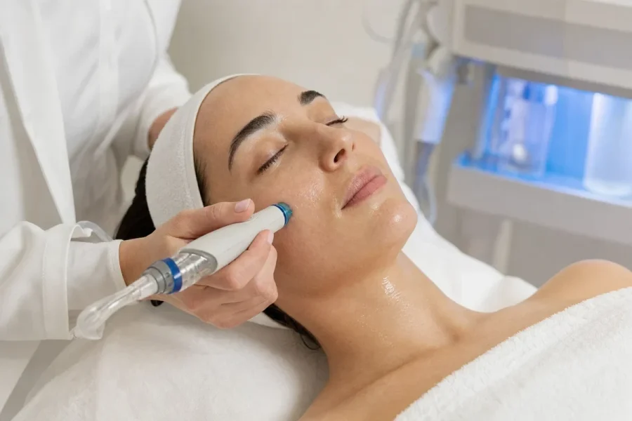 K Wellness facial treatment scene