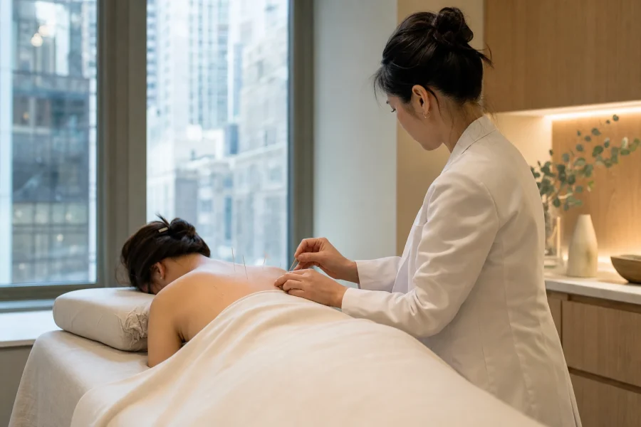 Insurance acupuncture session at K Wellness NYC