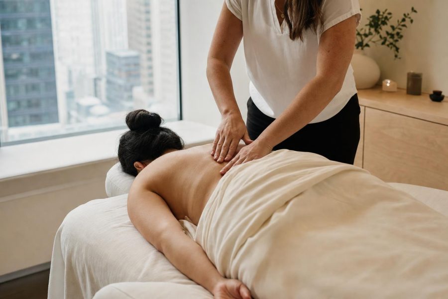 Insurance massage session at K Wellness NYC