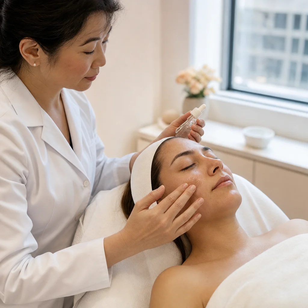 Targeted serum application during Advanced Rejuvenation Facial