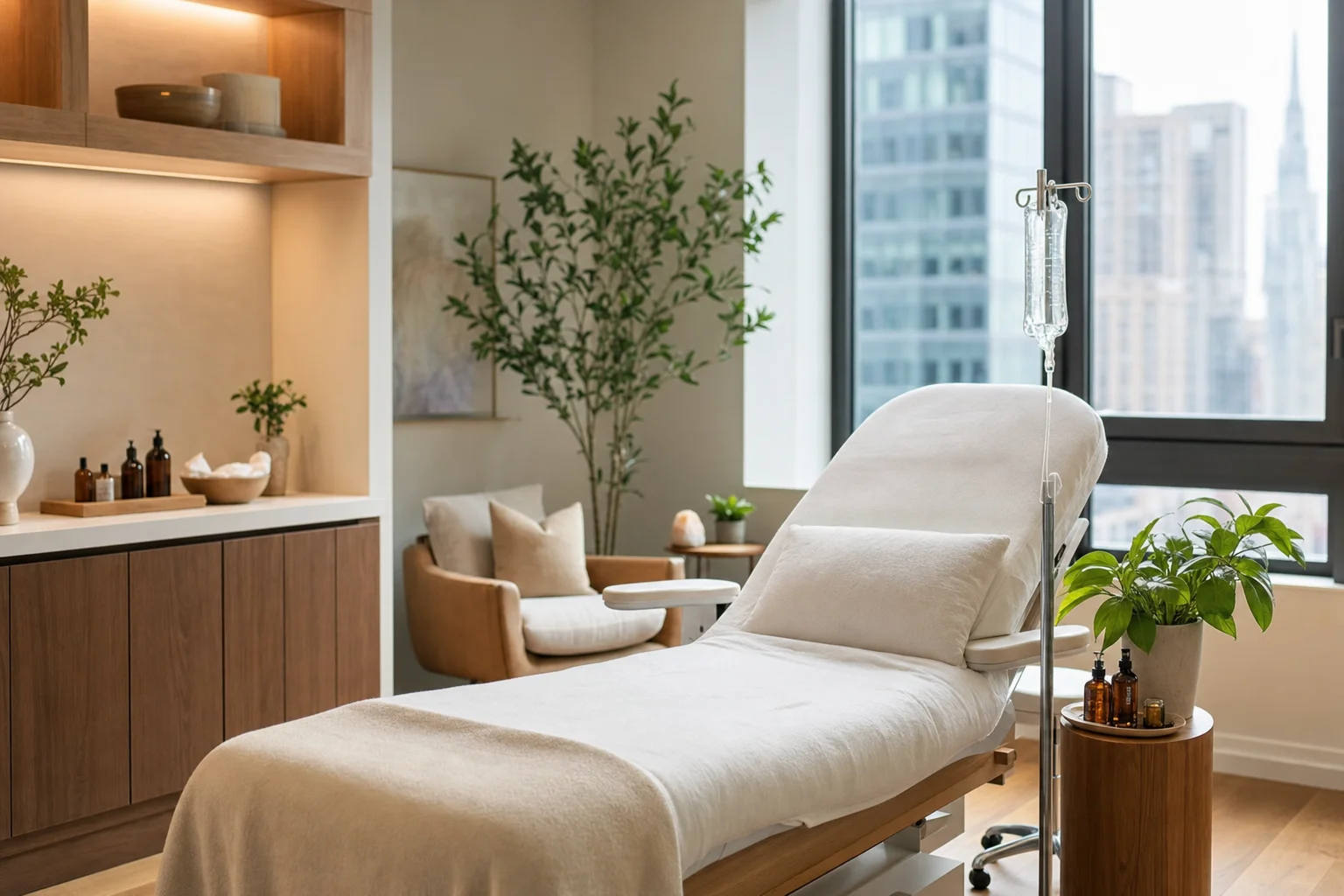 Treatment room prepared for a focused Healing B Course