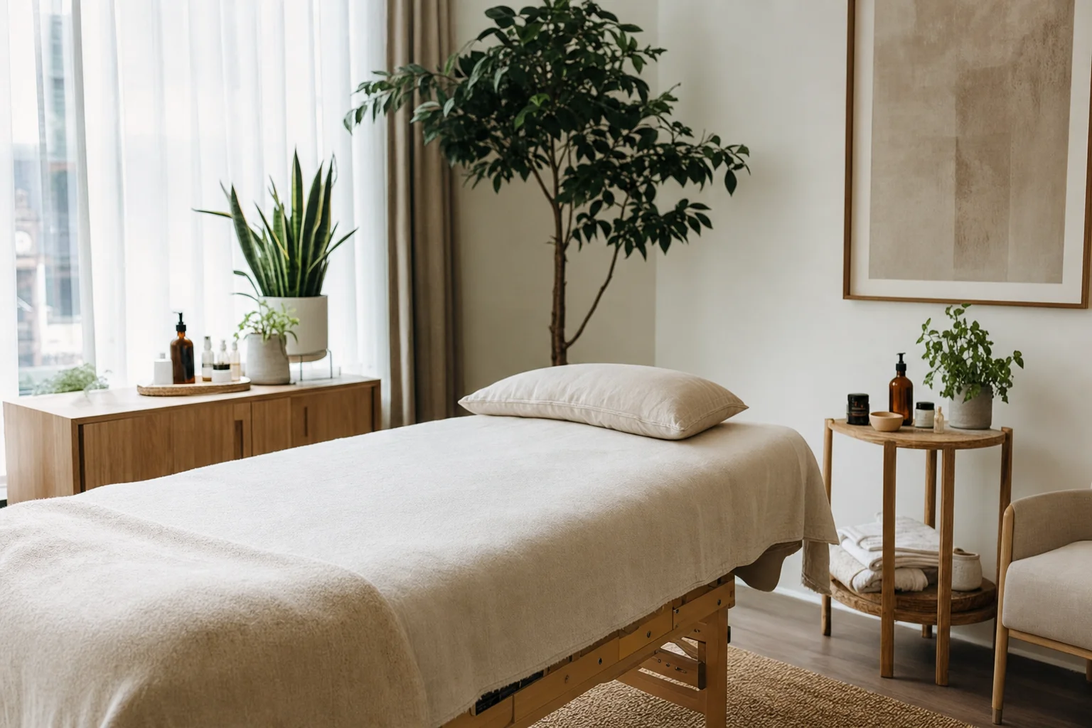 Peaceful room prepared for Brain Care at K Wellness