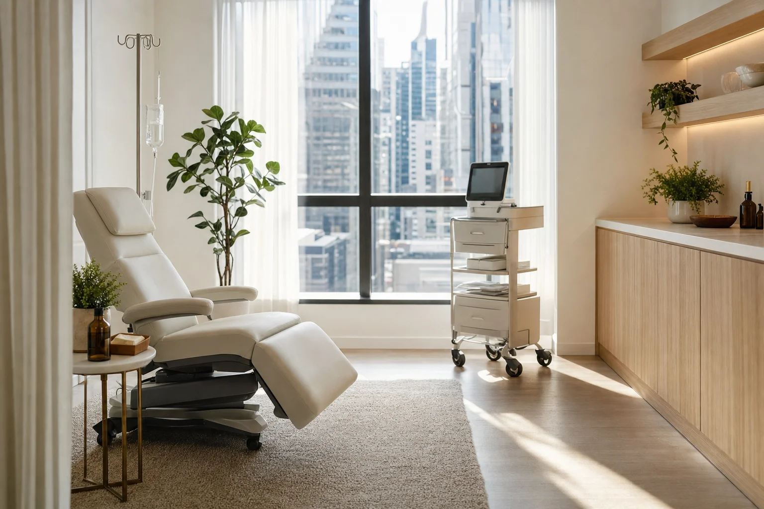 Modern room prepared for Dinamika brain assessment