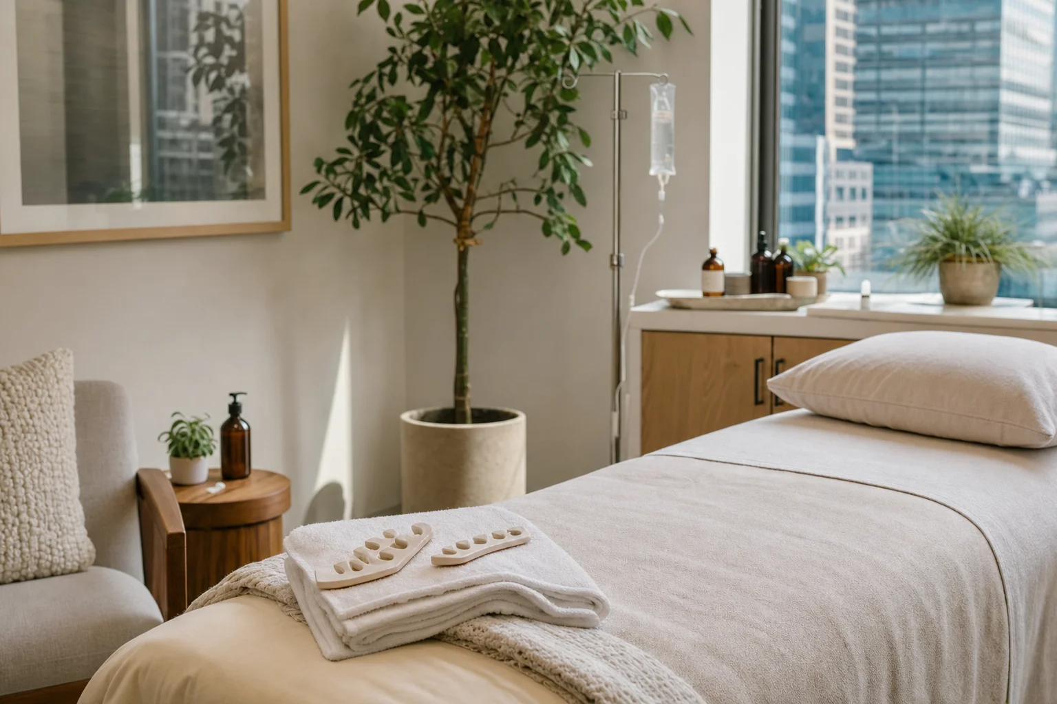 Treatment setup prepared for Foot Phalanges Therapy