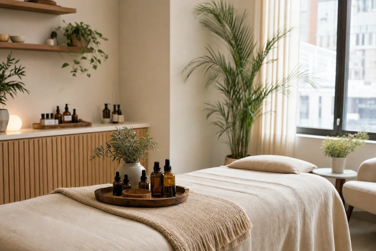 Aromatherapy room prepared for POI Aroma Therapy