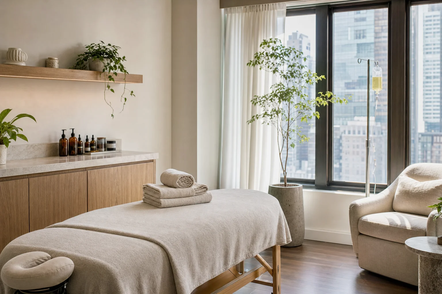 Calm room prepared for Tongi circulation therapy