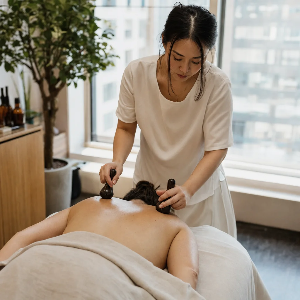 Tongi circulation technique along the upper back