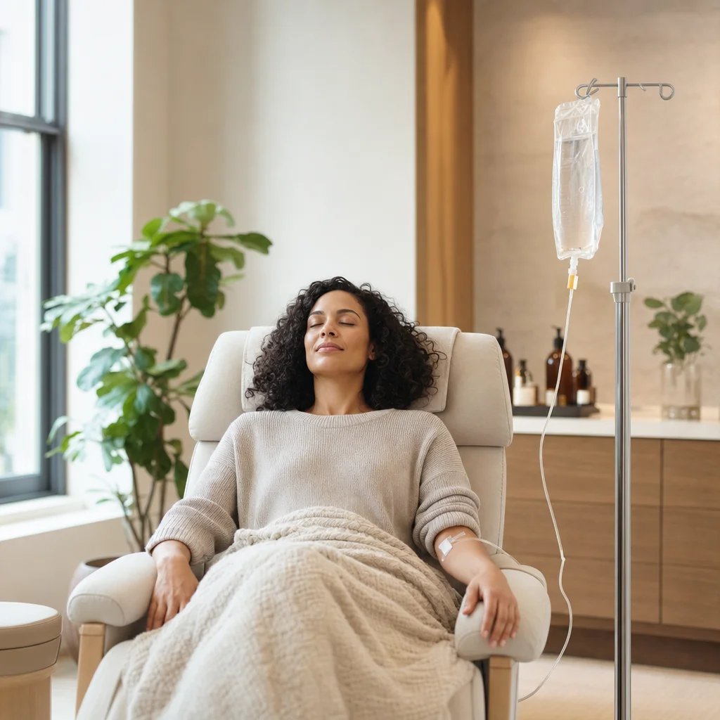 Vitamin C wellness IV lounge session at K Wellness