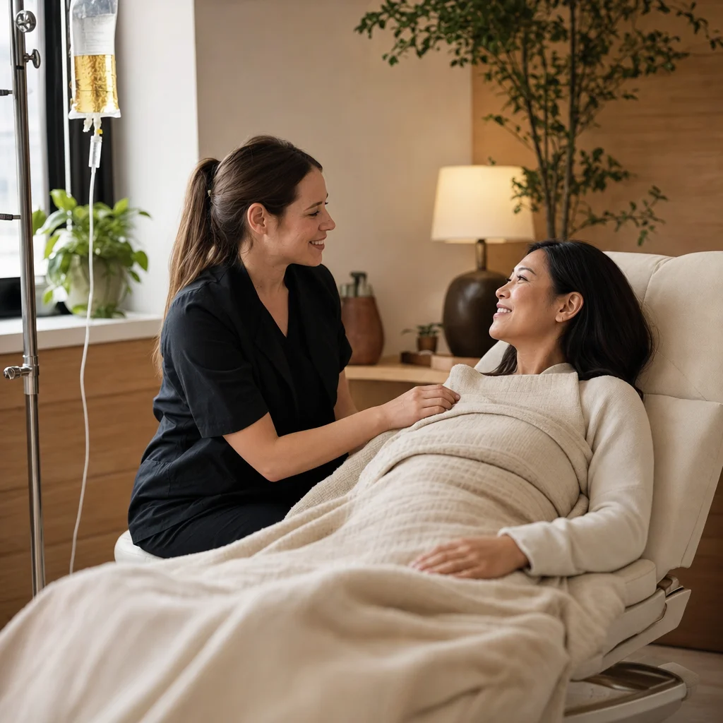 Comfort check during a Warmth Therapy session