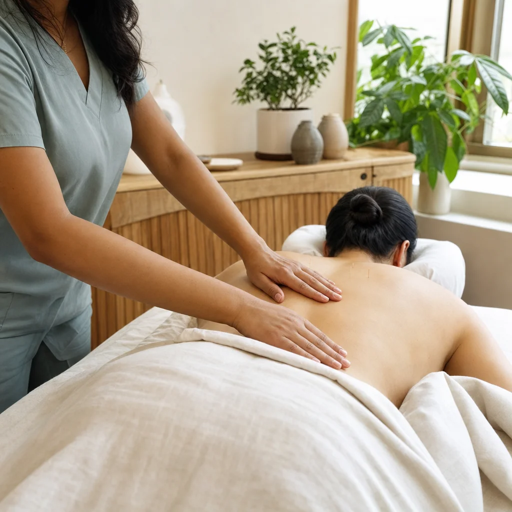 Therapeutic massage during a two-hour session