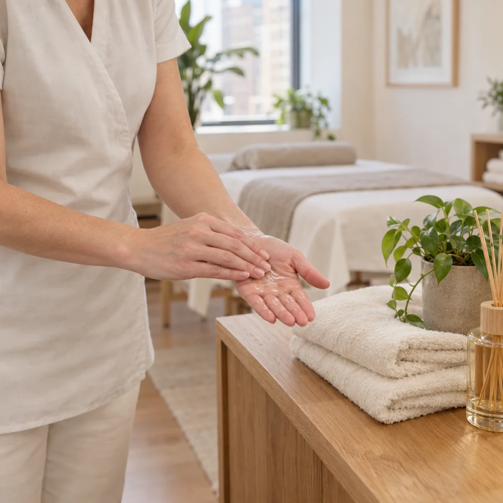 Calm clinic details for a 45-minute chiropractic session