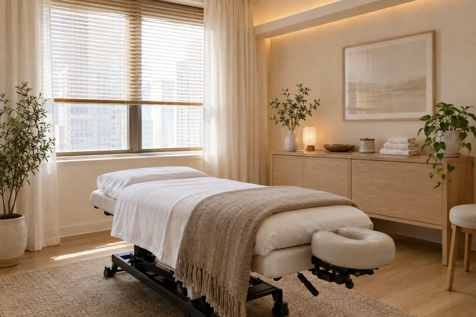 Follow-up chiropractic treatment room at K Wellness