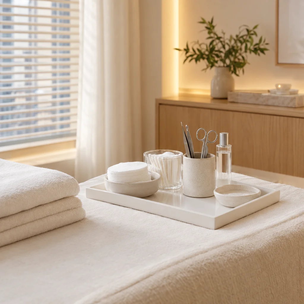 Gentle extraction tools prepared for a Classic European Facial