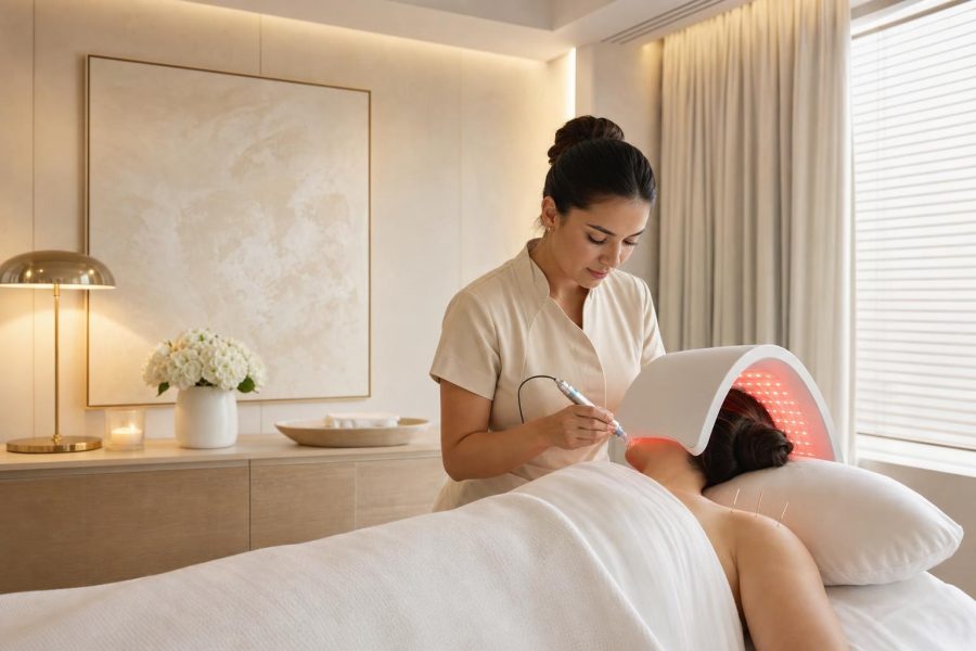 Microneedling with Constitutional Acupuncture and LED at K Wellness NYC