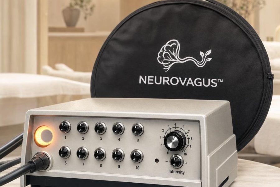 A restful autonomic wellness visit. You lie still while Margaret follows the AutoNerve steps for settling, not for a nerve diagnosis.