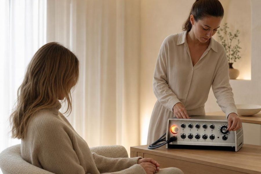 A relaxation session for people who want to feel more comfortable. It does not treat a pain diagnosis.