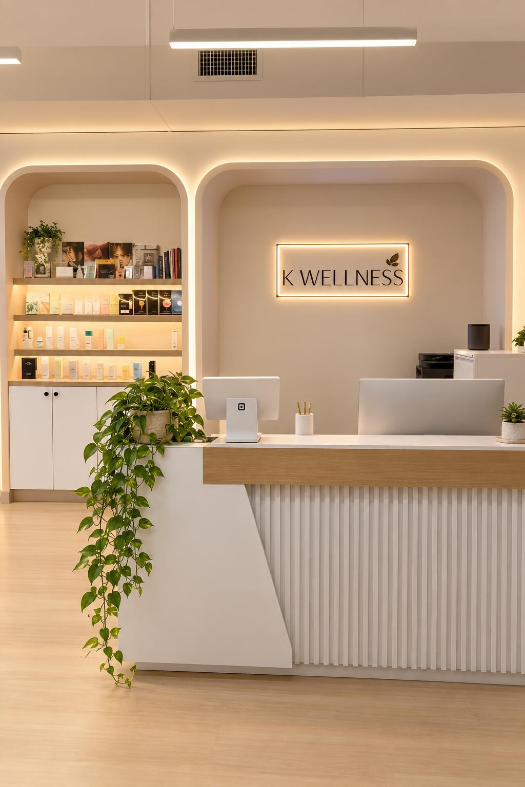 K Wellness reception desk